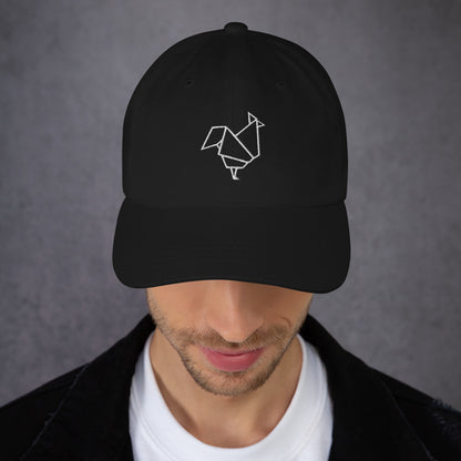 Rooster (white) - Origami Series - Cap