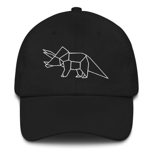 Triceratops (White) - Origami Series - Cap