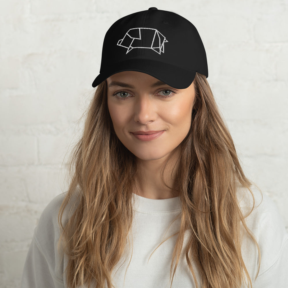 Pig (white) - Origami Series - Cap