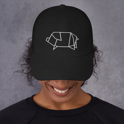 Pig (white) - Origami Series - Cap