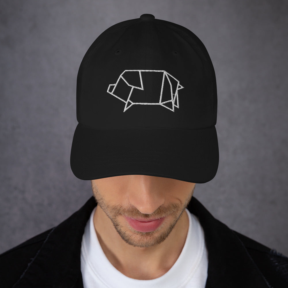Pig (white) - Origami Series - Cap