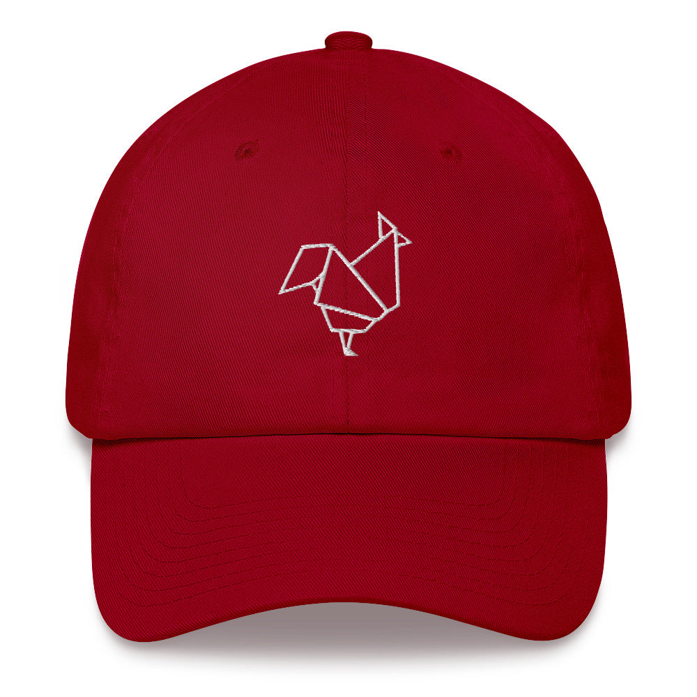 Rooster (white) - Origami Series - Cap