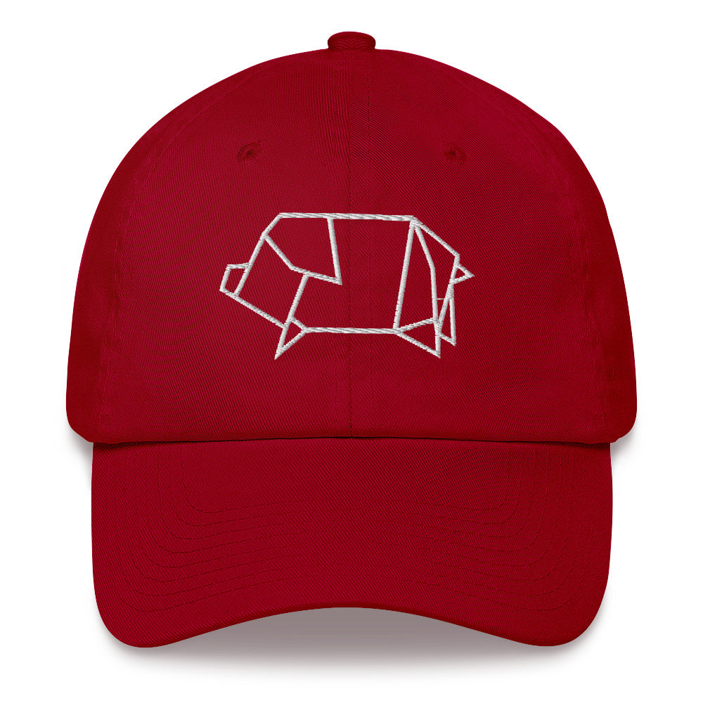 Pig (white) - Origami Series - Cap