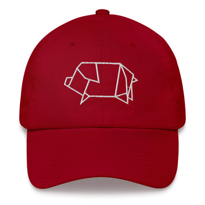 Pig (white) - Origami Series - Cap