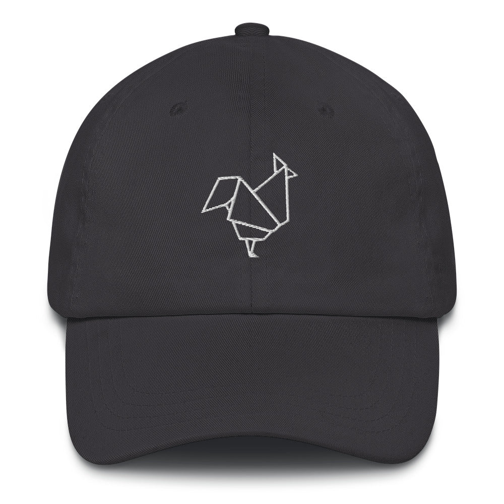 Rooster (white) - Origami Series - Cap