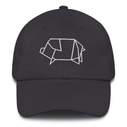 Pig (white) - Origami Series - Cap