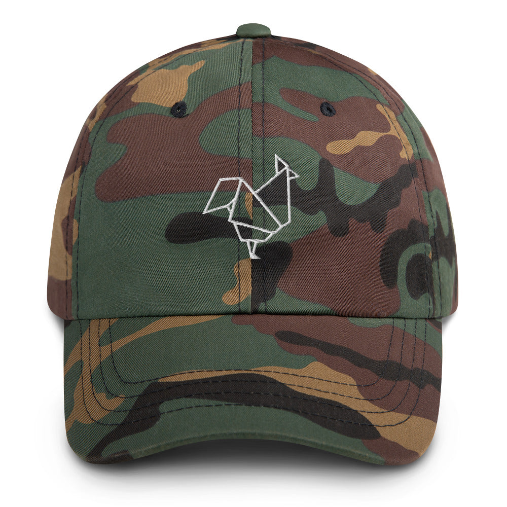 Rooster (white) - Origami Series - Cap