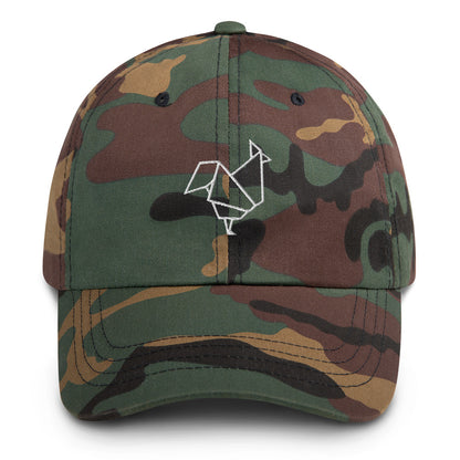 Rooster (white) - Origami Series - Cap