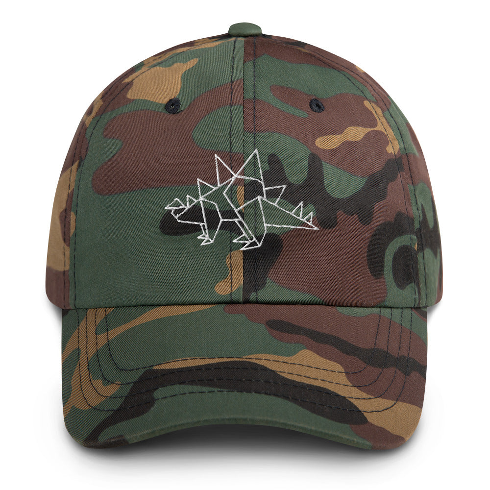 Stegosaurus (white) - Origami Series - Cap