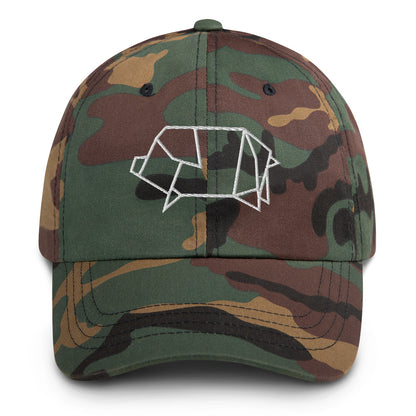 Pig (white) - Origami Series - Cap