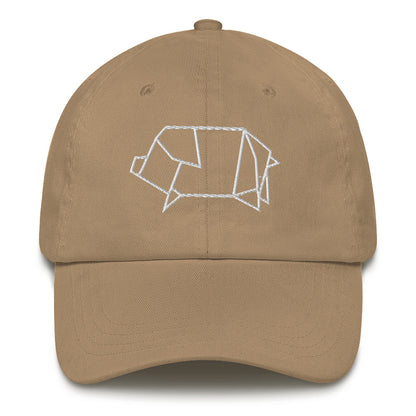 Pig (white) - Origami Series - Cap