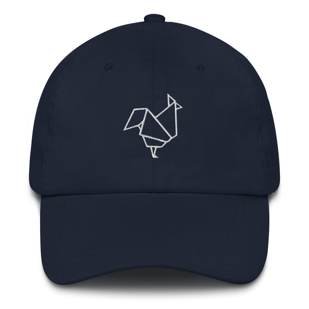 Rooster (white) - Origami Series - Cap