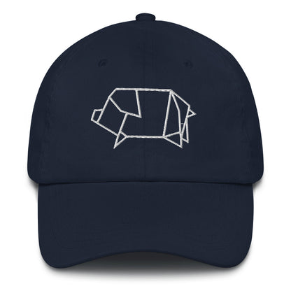 Pig (white) - Origami Series - Cap