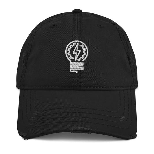 Lightning Bulb - Distressed Dad Hat
