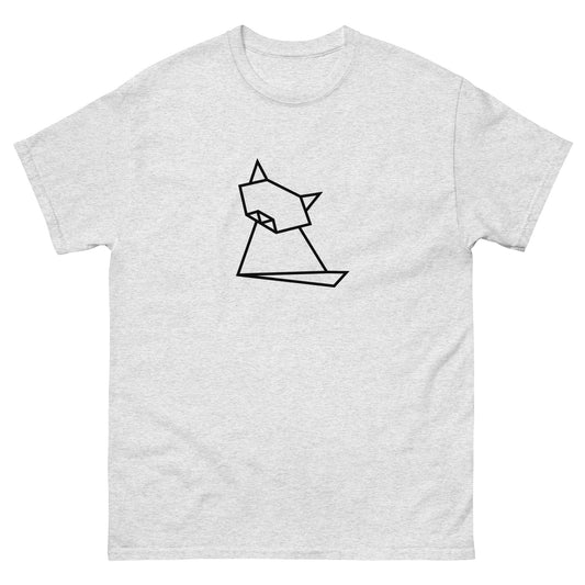 Cat Sitting (black) - Origami Series - Men's classic tee