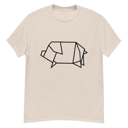 Pig (black) - Origami Series - Men's classic tee
