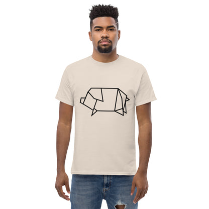 Pig (black) - Origami Series - Men's classic tee