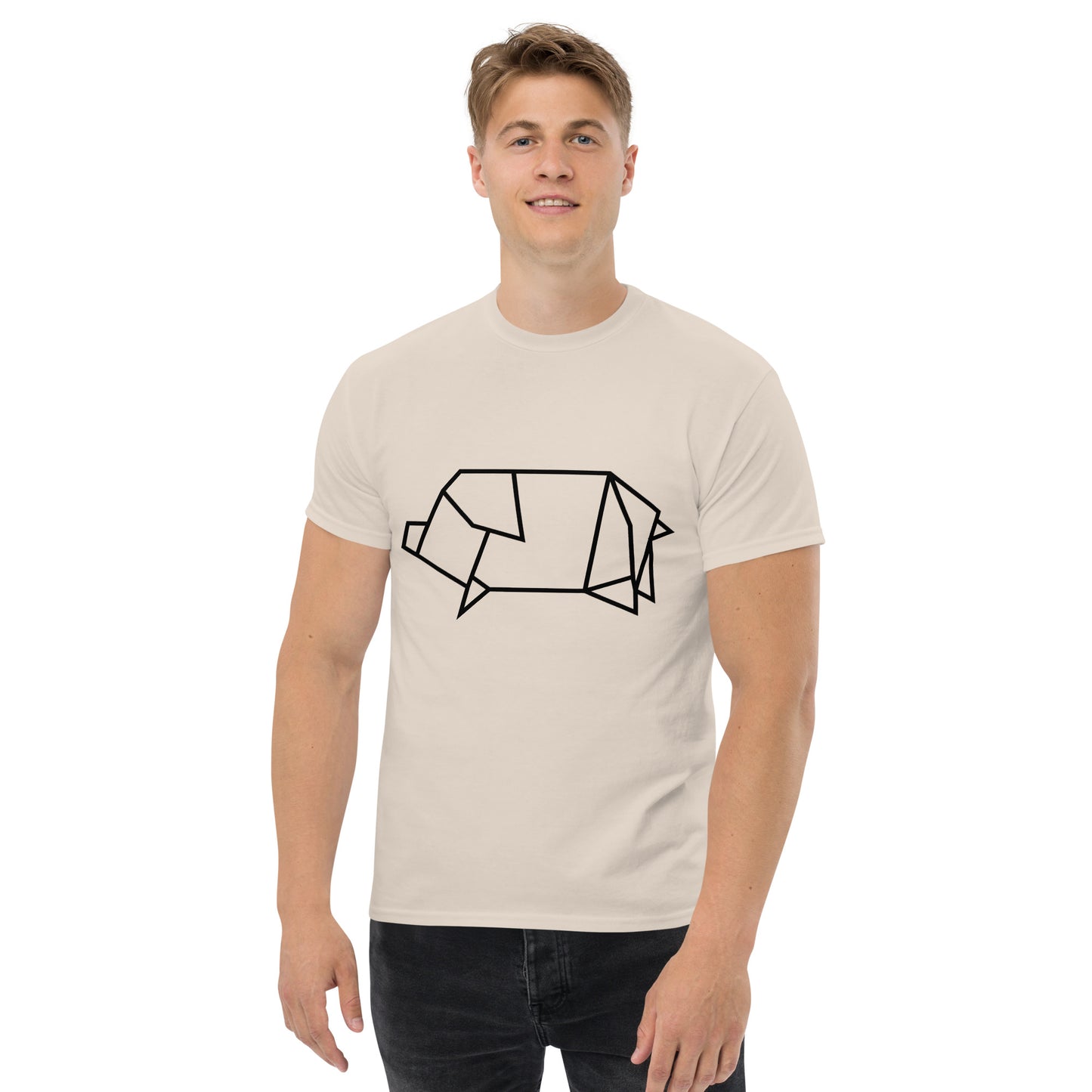 Pig (black) - Origami Series - Men's classic tee