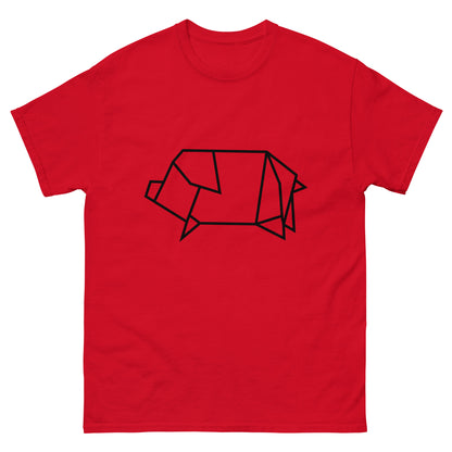 Pig (black) - Origami Series - Men's classic tee