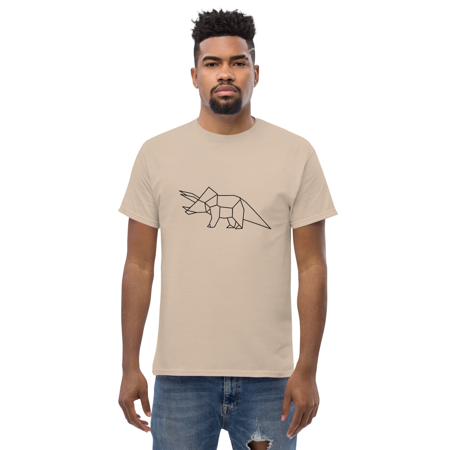 Triceratops (black) - Origami Series - Men's classic tee
