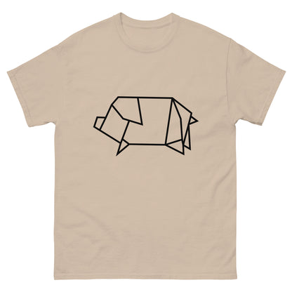 Pig (black) - Origami Series - Men's classic tee
