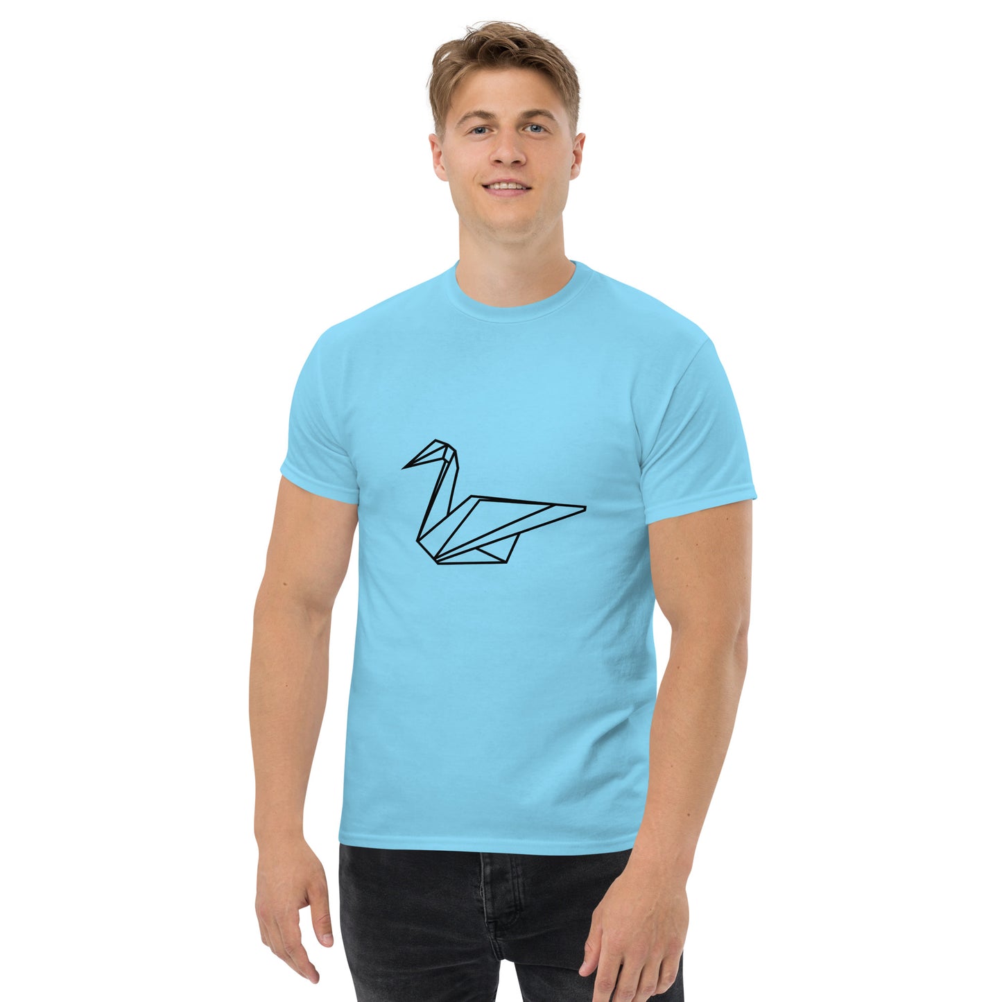 Swan (black) - Origami Series - Men's classic tee
