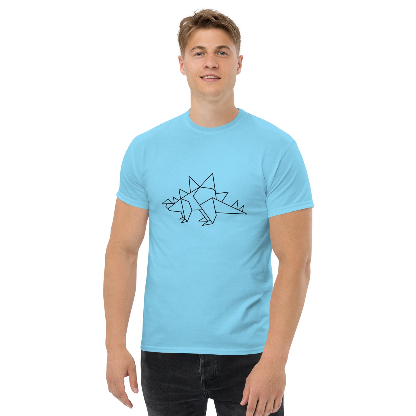 Stegosaurus (black) - Origami Series - Men's classic tee