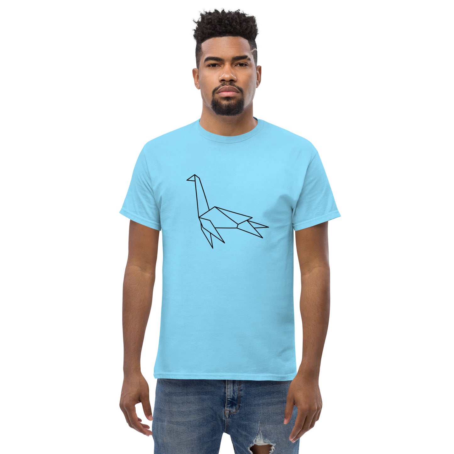 Plesiosaurus (black) - Origami Series - Men's classic tee